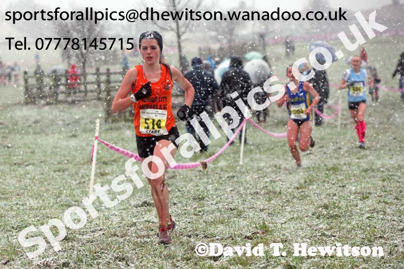 Womens under-20s North Eastern Cross Country, Sedgefield, County Durham. Photo: David T. Hewitson/Sports for All Pics